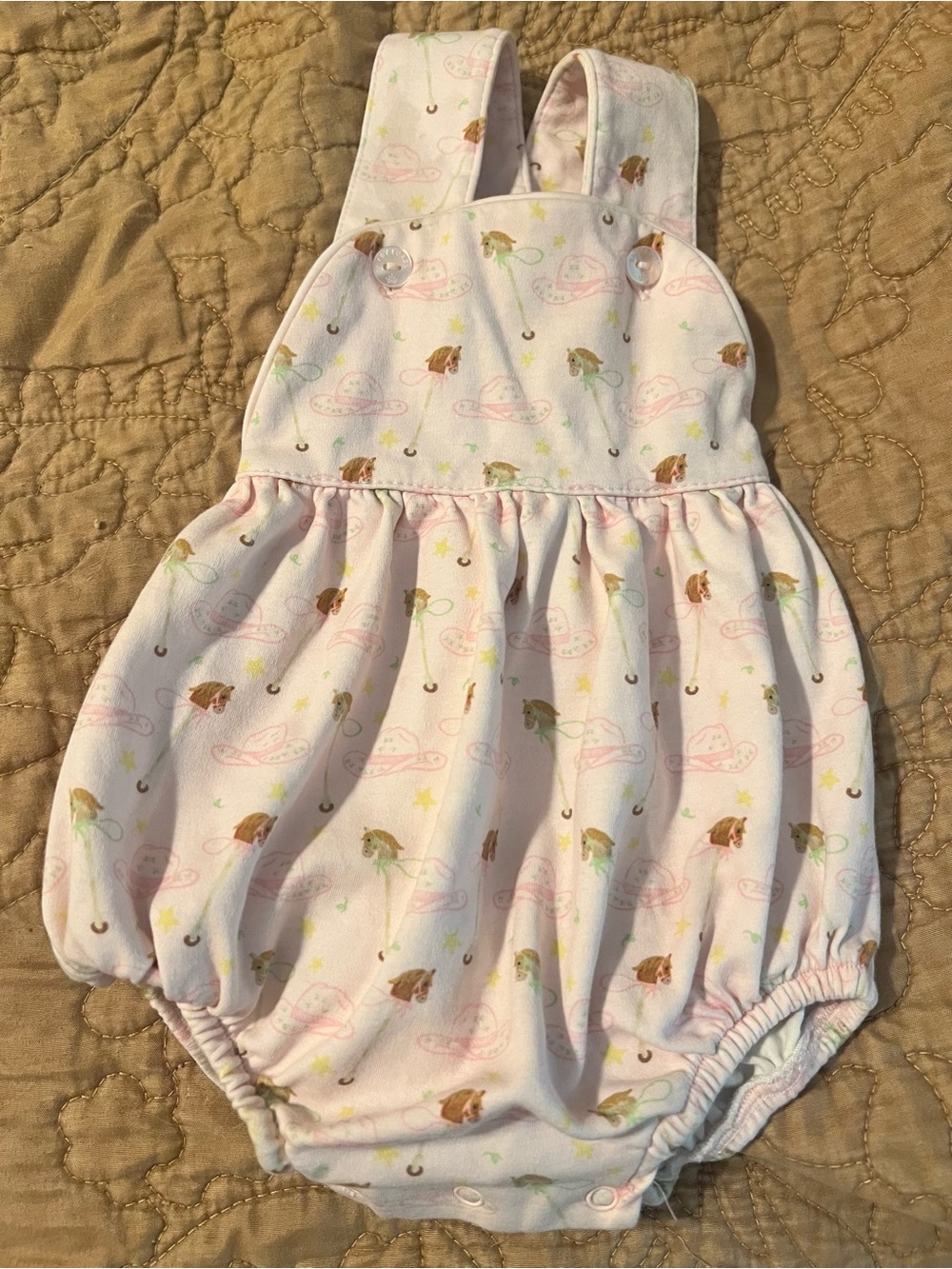 Pink Horse/Cowgirl Bubble size 3-6 Mon